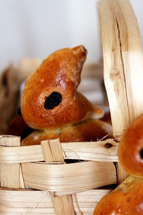 Coniglietti pasquali di panbrioches