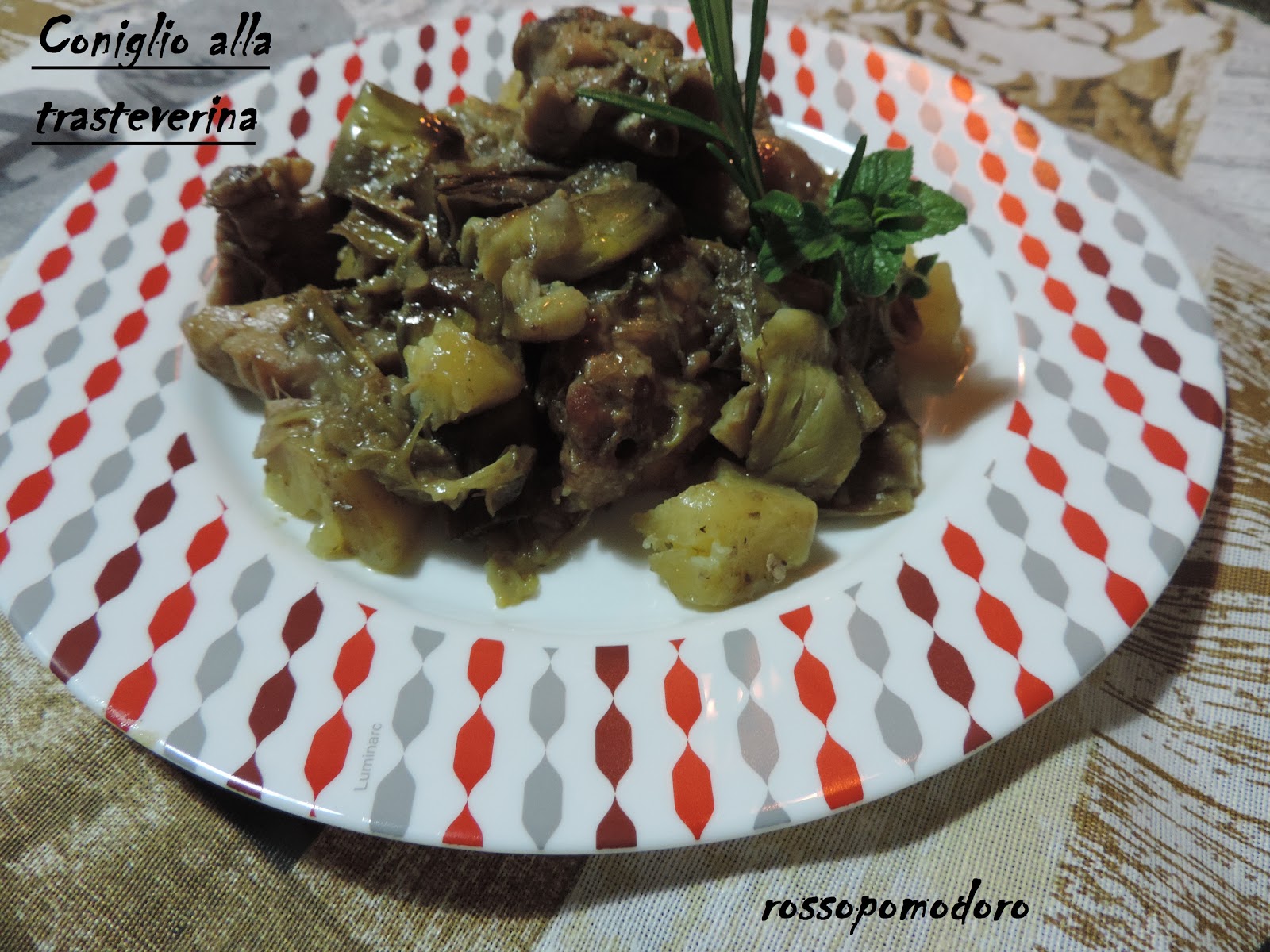 Coniglio alla trasteverina ( ricetta romana)