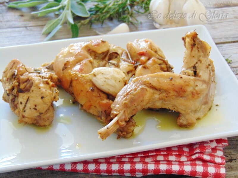 Coniglio arrosto in tegame