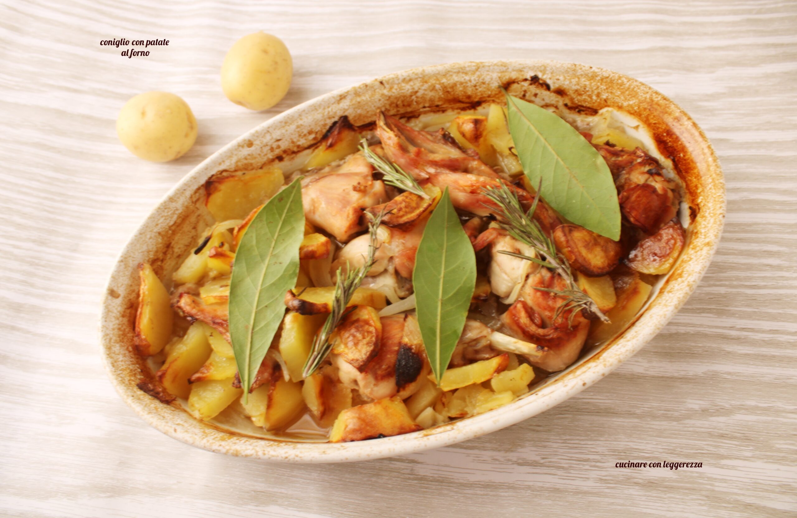 Coniglio con patate al forno
