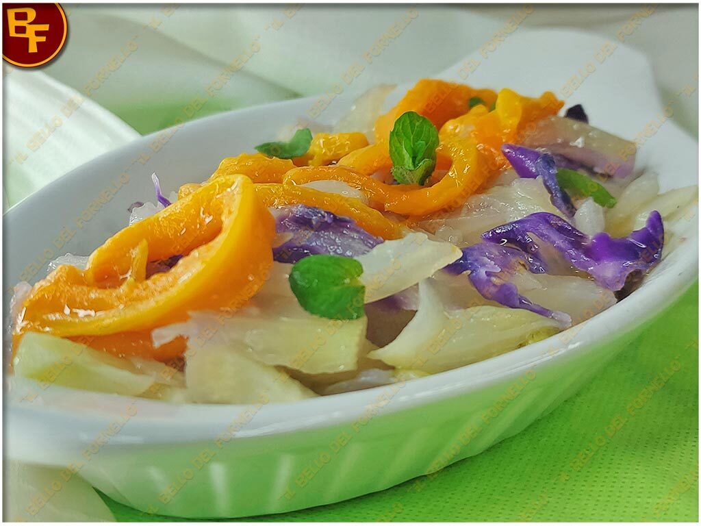 Contorno di finocchi e peperoni arrosto