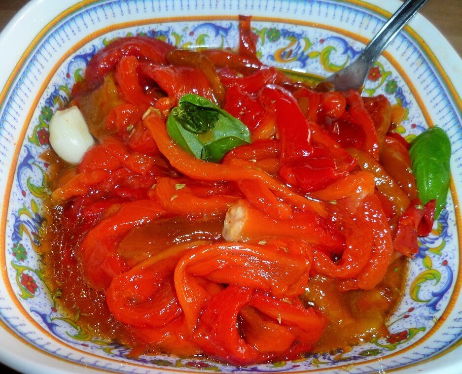 Contorno di peperoni al forno