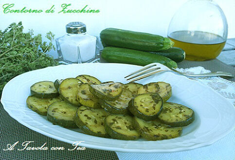 Contorno di zucchine marinate