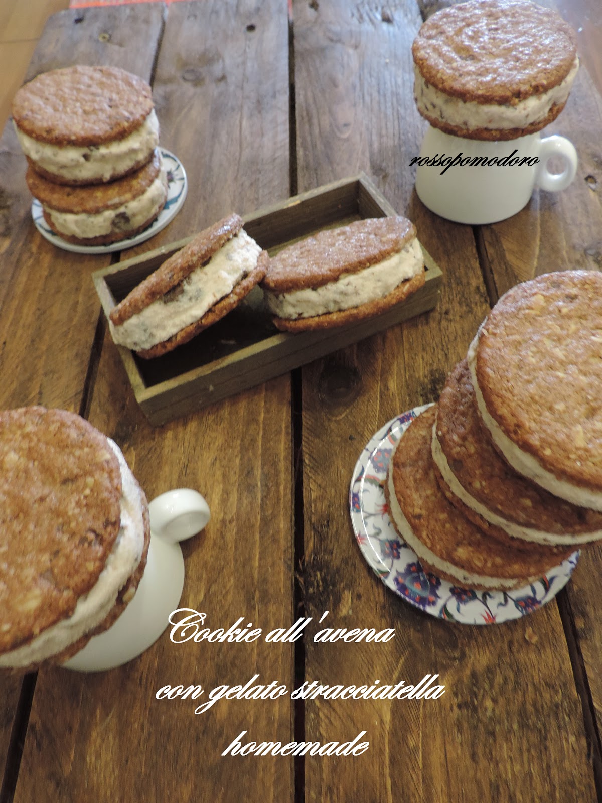 Cookie con gelato stracciatella homemade