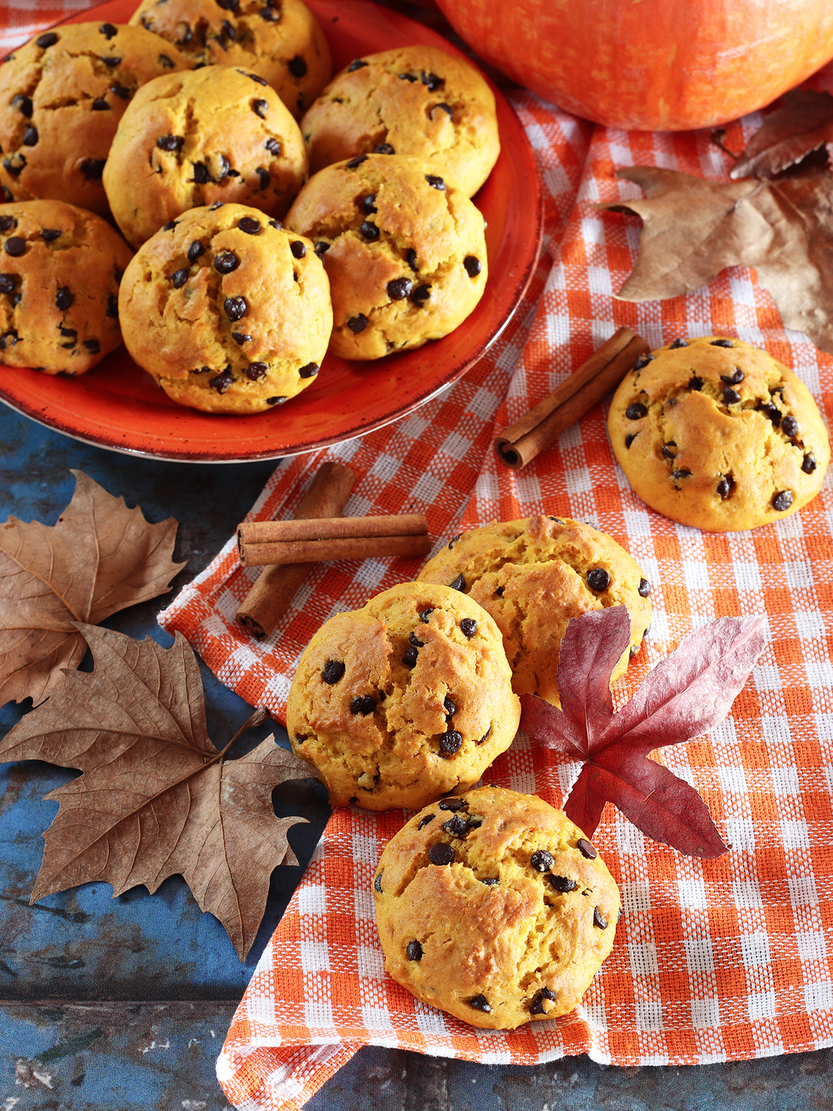 Cookies alla zucca e gocce di cioccolato