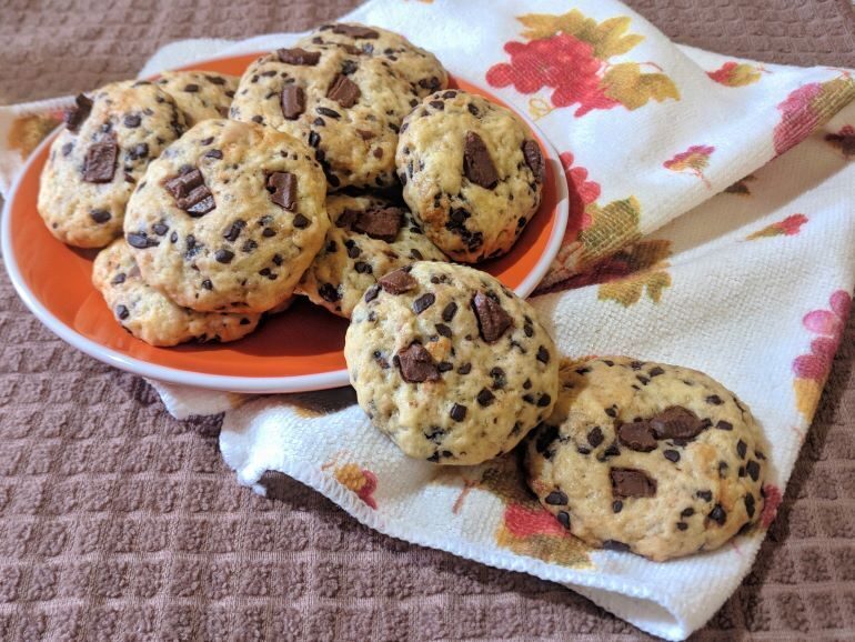 Cookies zucca e gocce di cioccolato senza uova e senza burro