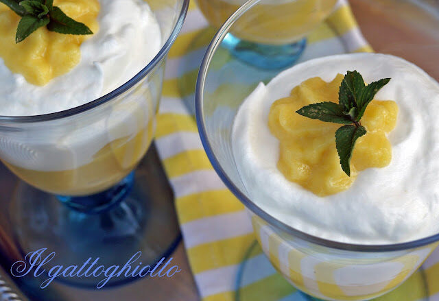 Coppa del sole – mango curd e crema alla vaniglia