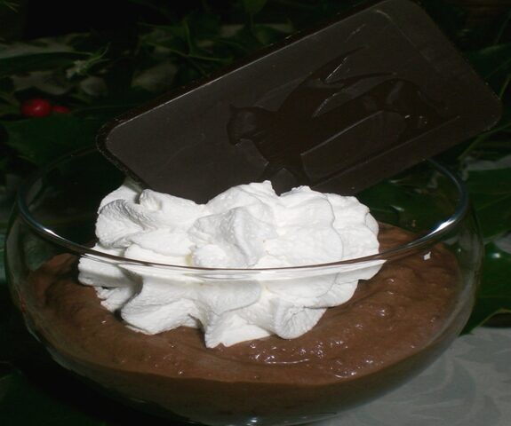 Coppa di crema al cioccolato