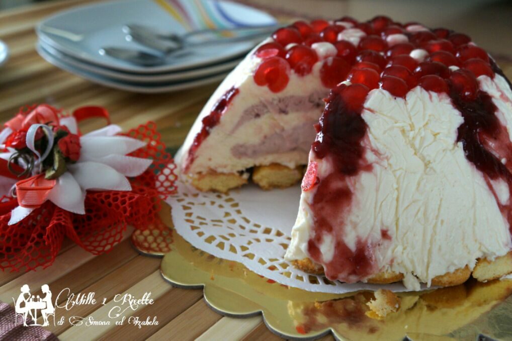 Coppa gelato all’amarena – torta semifreddo all’amarena