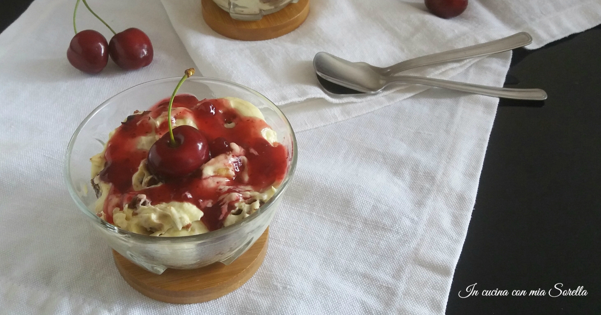 Coppe cookie alla ciliegia