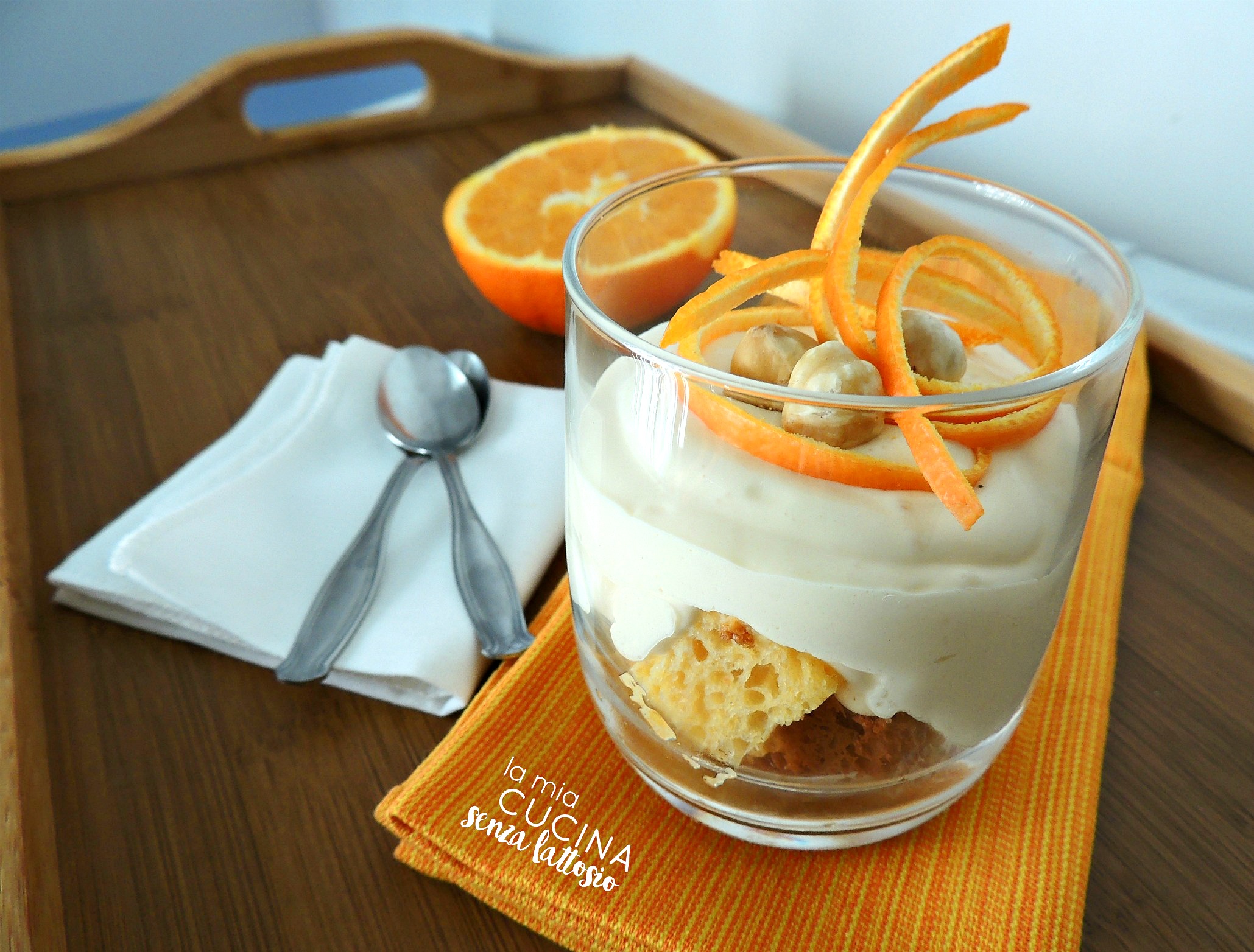 Coppette di mascarpone, arancia e pandoro senza lattosio