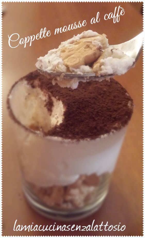 Coppette mousse caffè senza uova senza lattosio