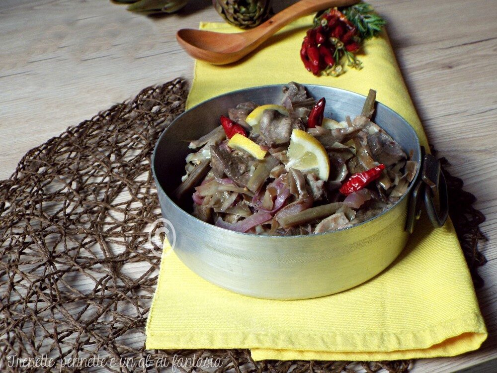 Coratella con i carciofi