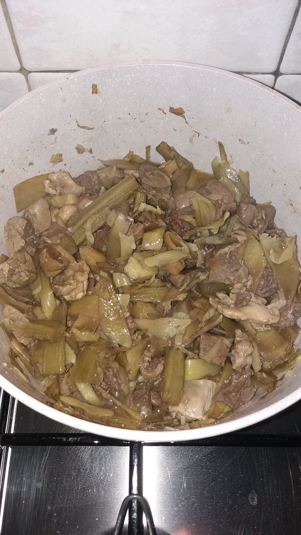 Coratella d’abbacchio con carciofi