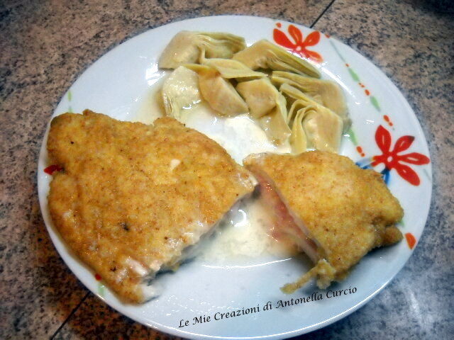 Cordon bleau con carciofini