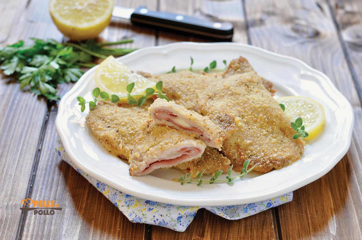 Cordon bleu al forno con prosciutto e formaggio