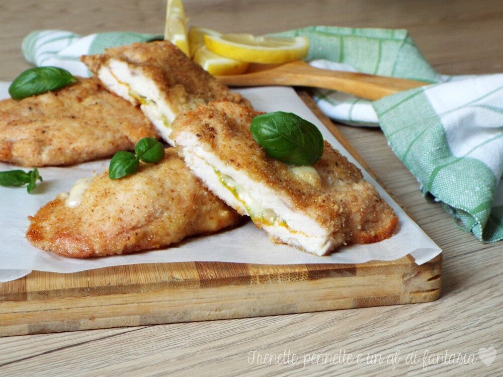 Cordon bleu fiori di zucca e mozzarella ..cotti al forno