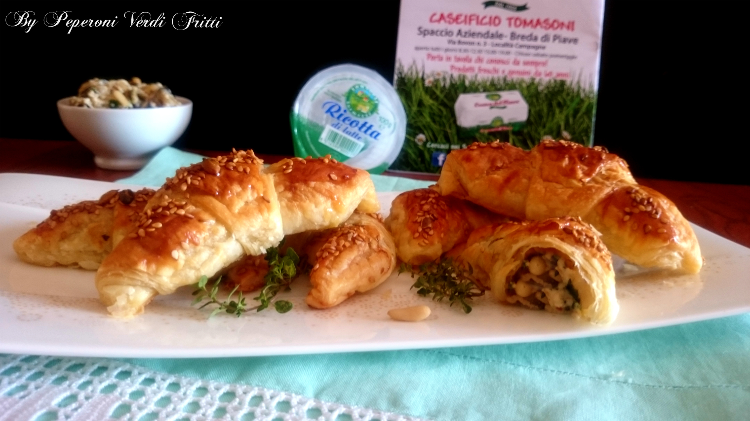 Cornetti con melanzane e ricotta