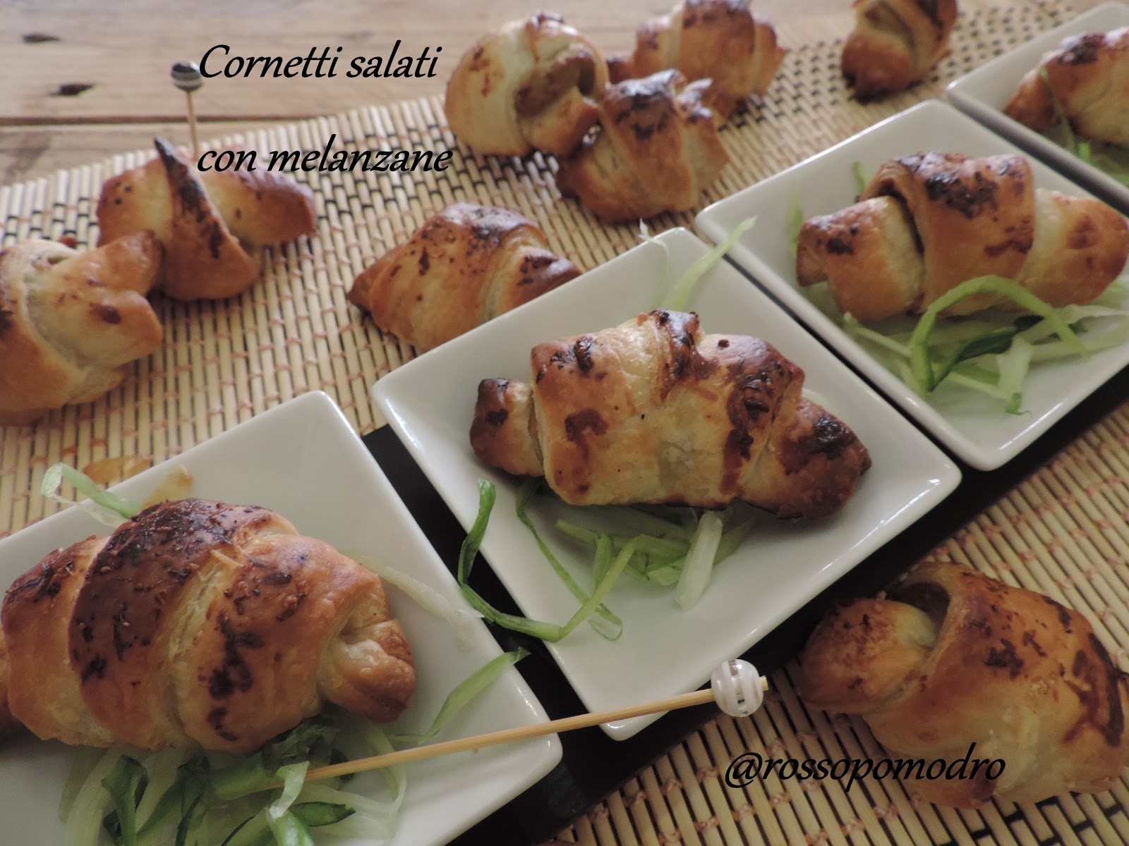 Cornetti salati con melanzane