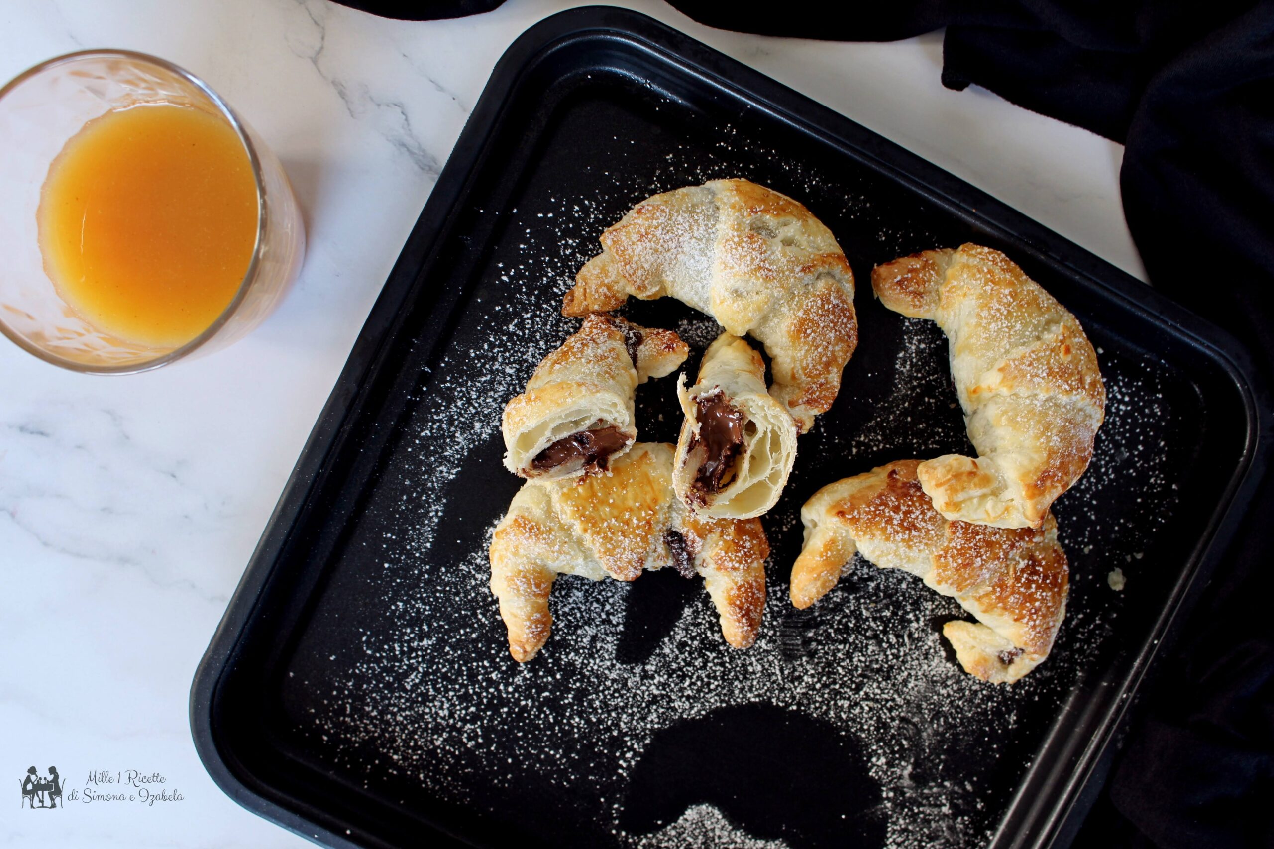 Cornetti veloci di sfoglia alla nutella