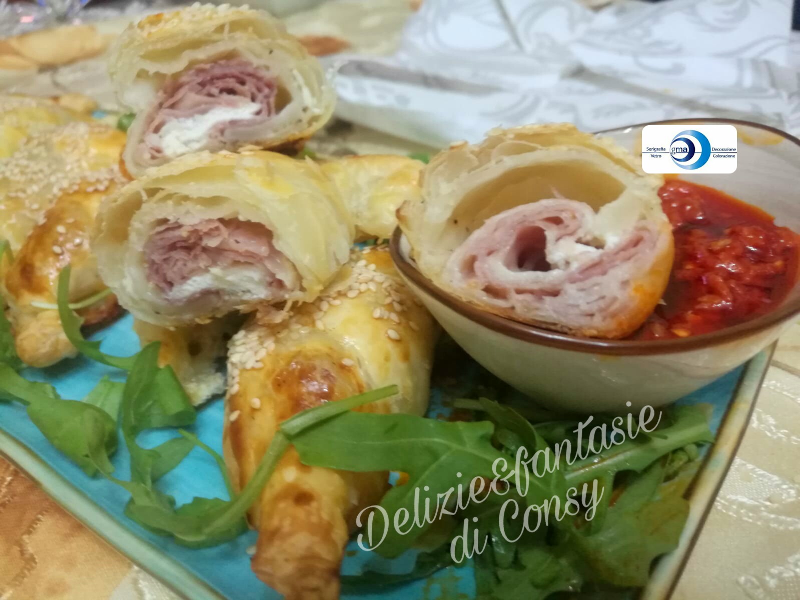 Cornettini di pasta sfoglia rustici