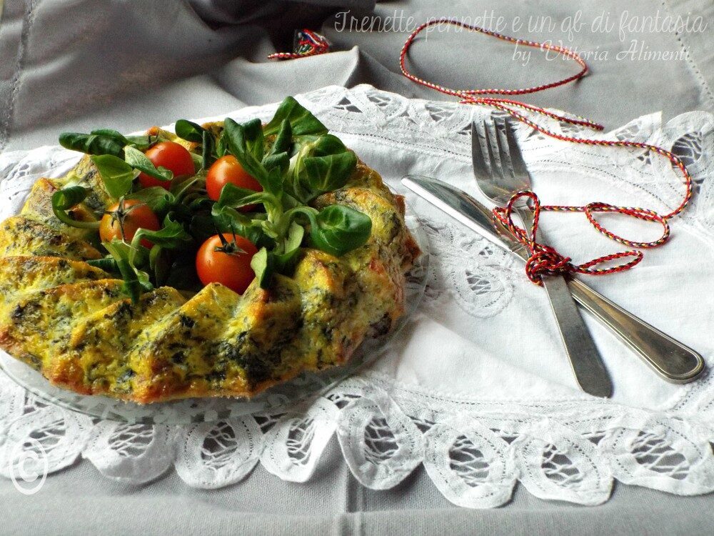 Corona di frittata con bietole