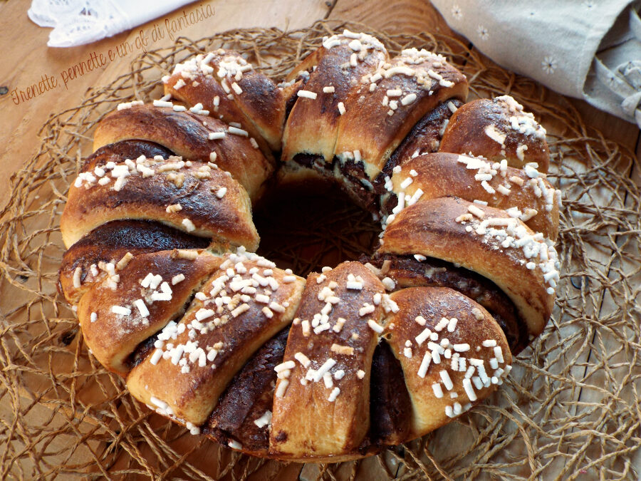 Corona di panbrioche con nutella