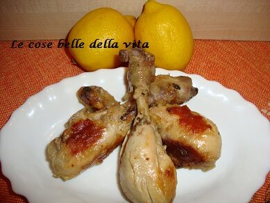Cosce di pollo al limone