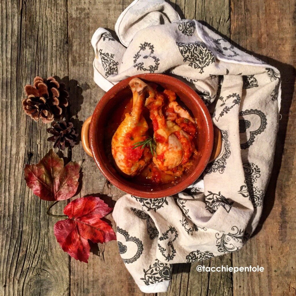 Cosce di pollo alla cacciatora