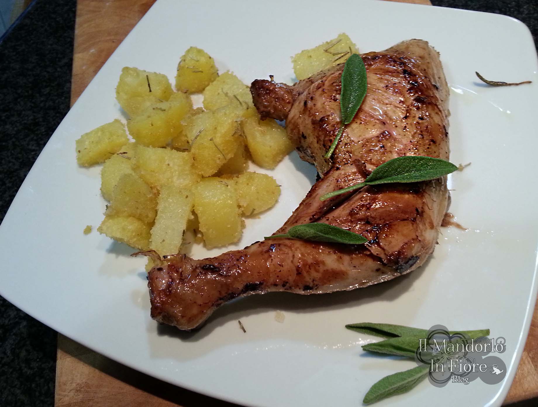 Cosce di pollo alla salvia