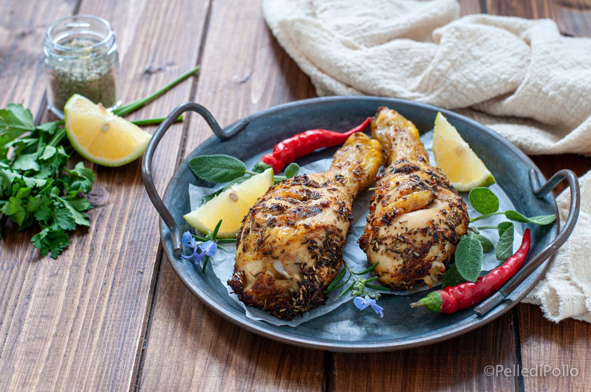 Cosce di pollo alle spezie in friggitrice ad aria