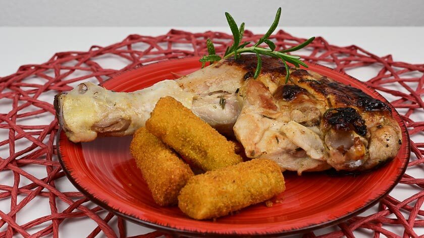 Cosce di pollo arrosto in padella