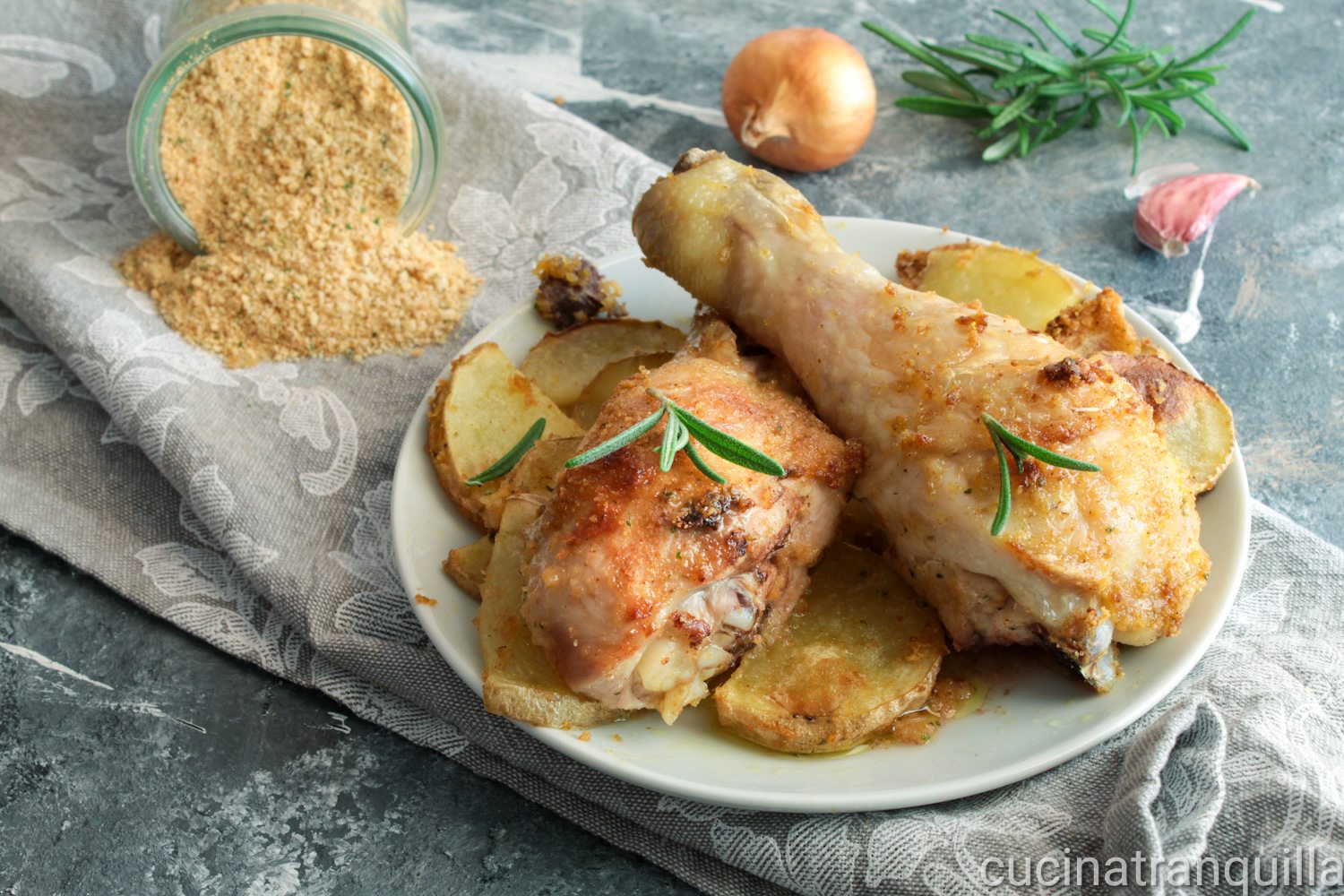 Cosce di pollo con panatura alla paprika