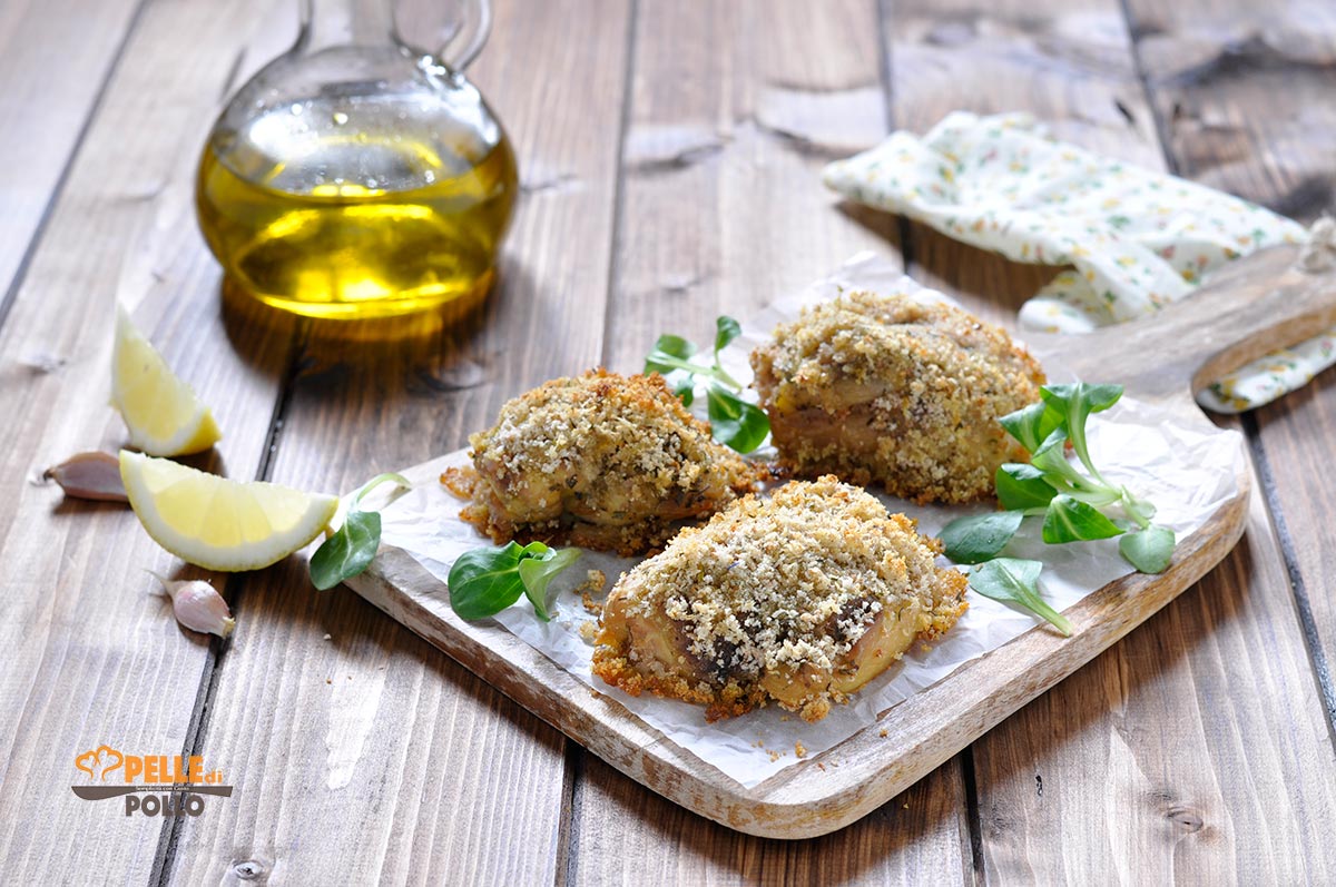 Cosce di pollo gratinate al forno