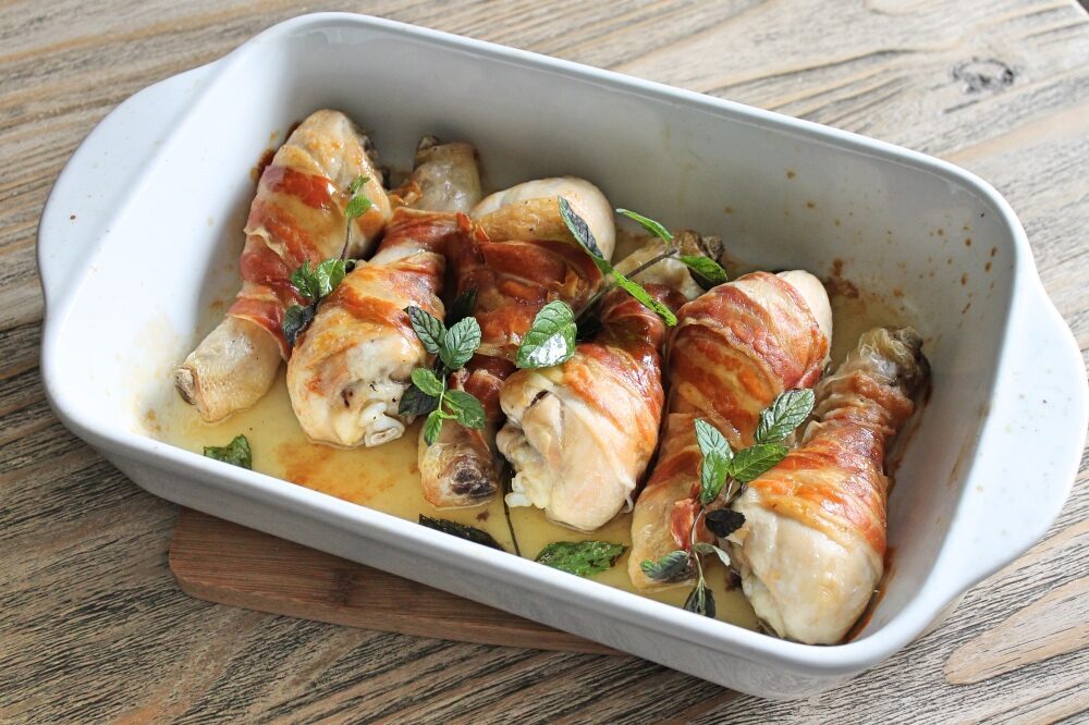 Cosce di pollo zenzero e pancetta