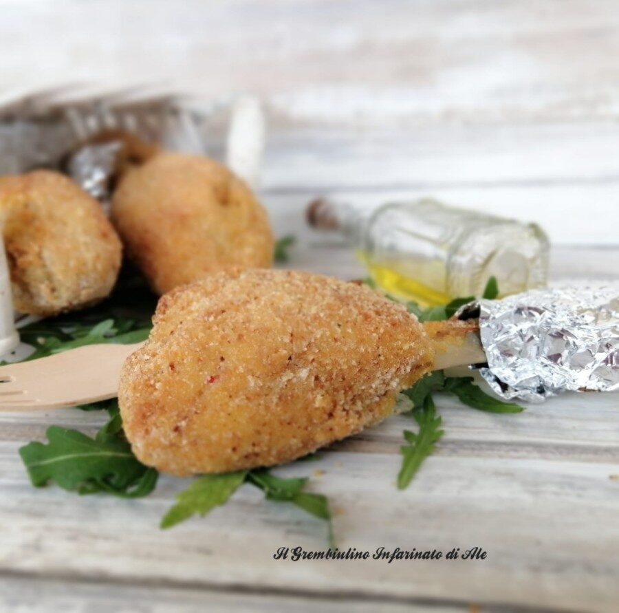 Cosci di pollo impanati al forno