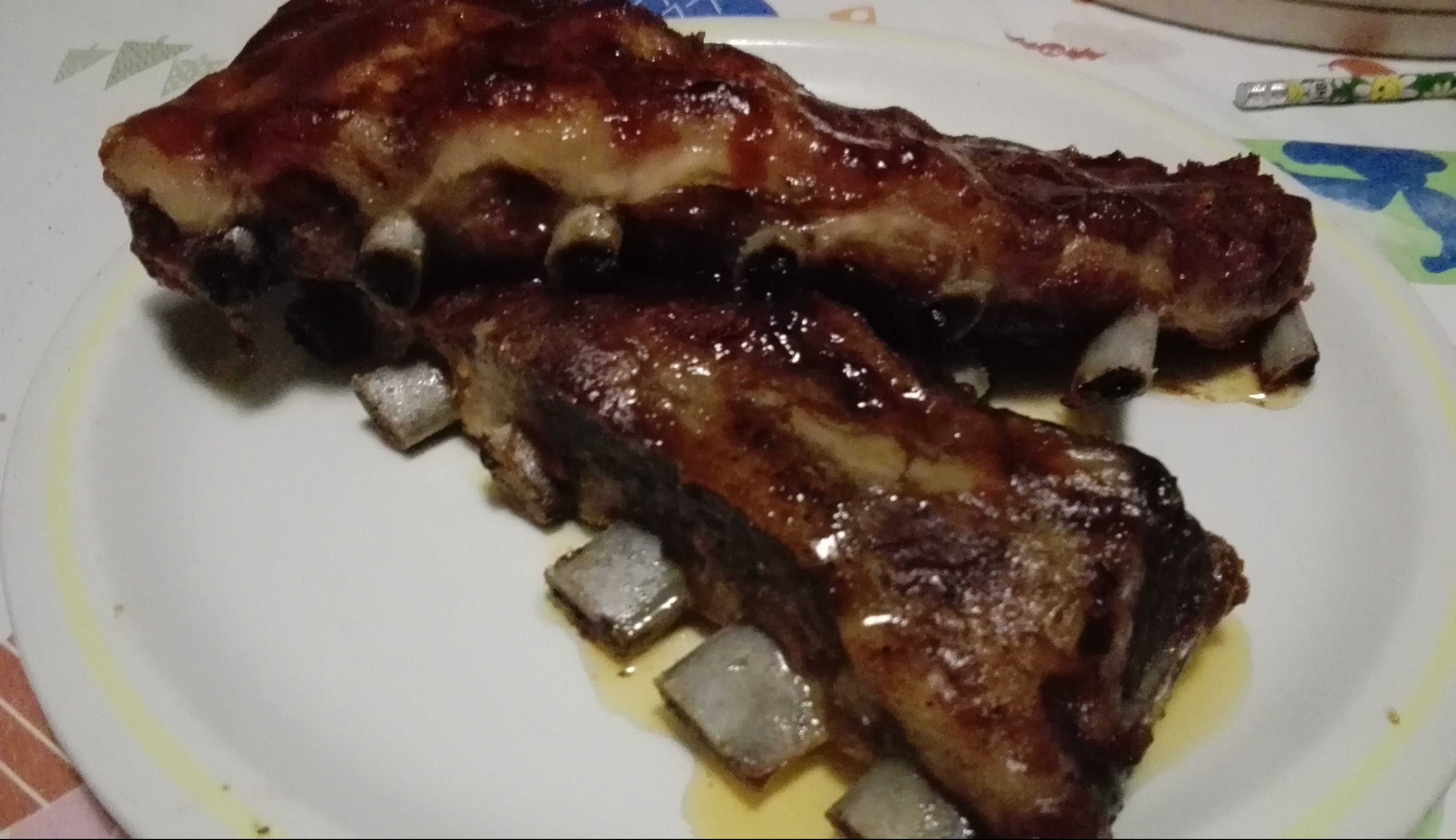 Costine di maiale al forno con salsa bbq