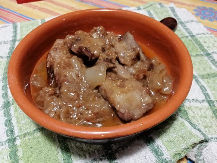 Costine di maiale al sangiovese