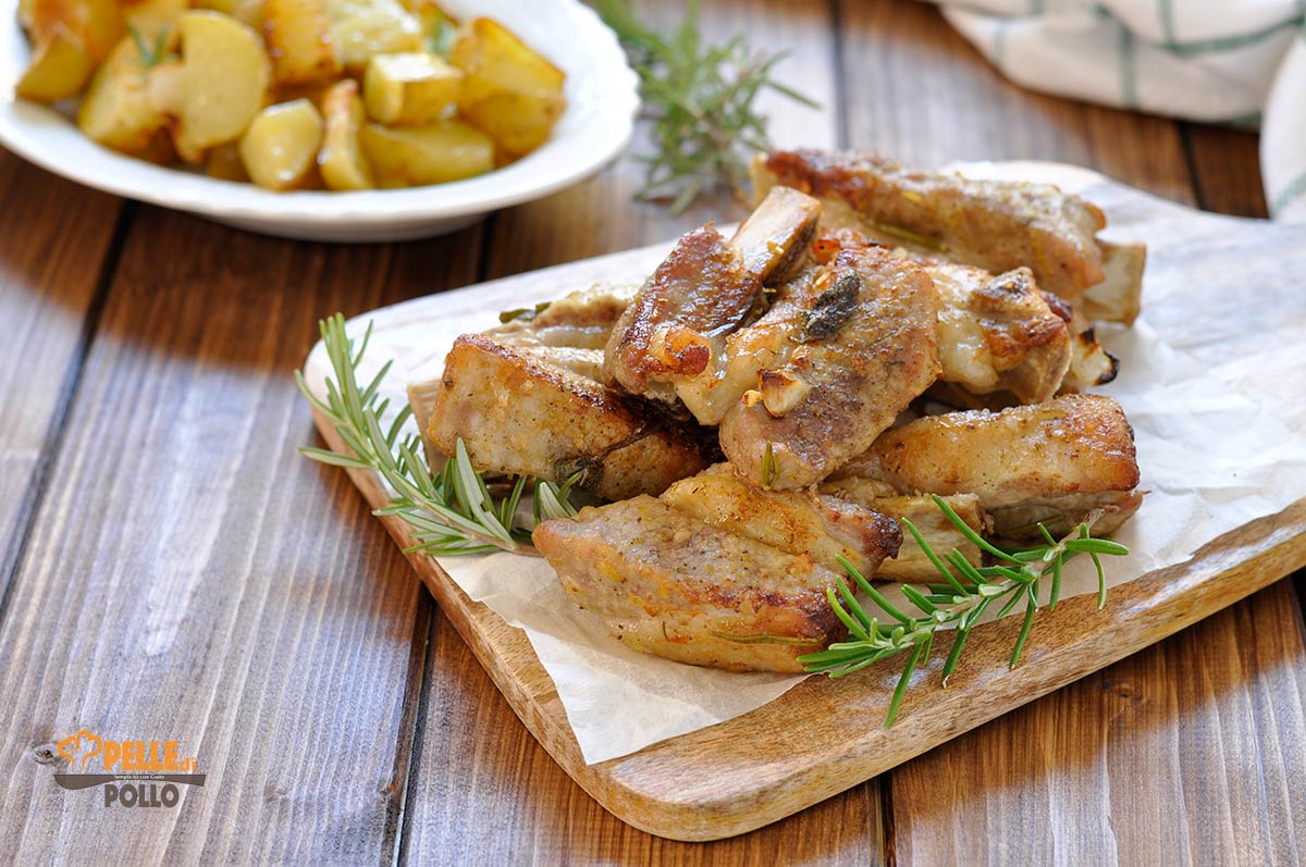 Costine di vitello al forno con patate