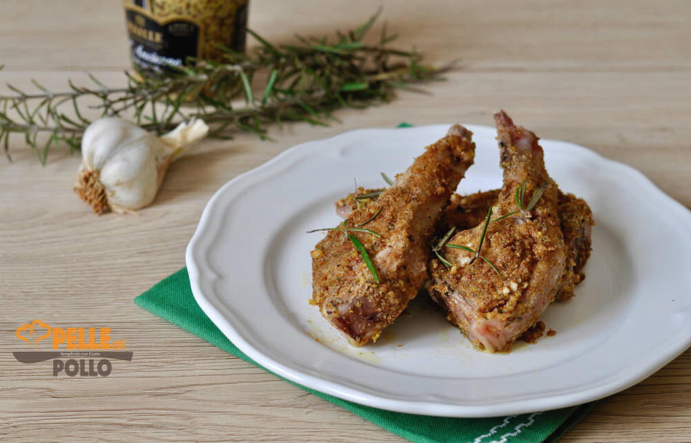 Costolette di agnello al forno alla senape