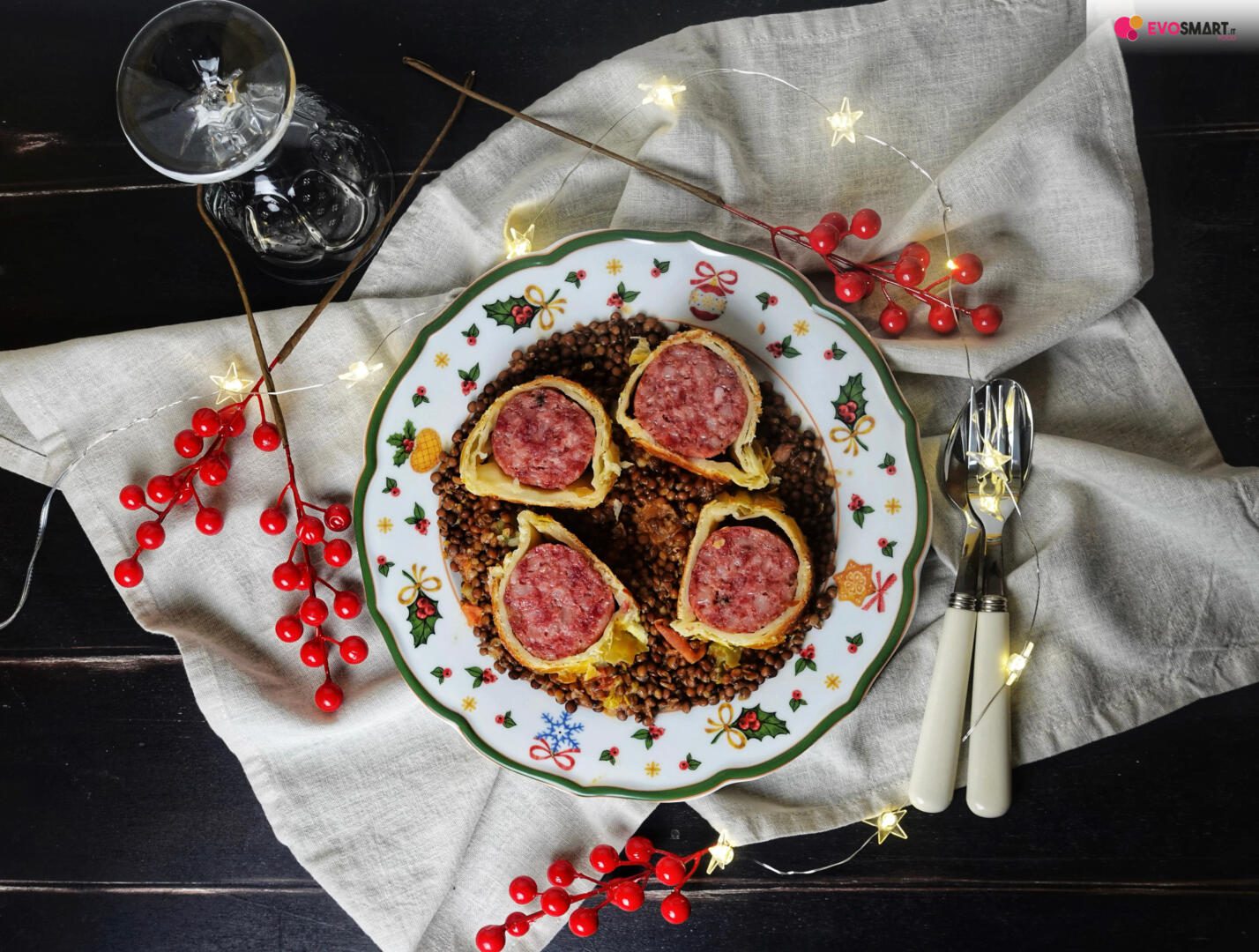 Cotechino in crosta con le lenticchie