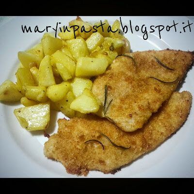 Cotolette di pollo al forno con patate ( n°1)
