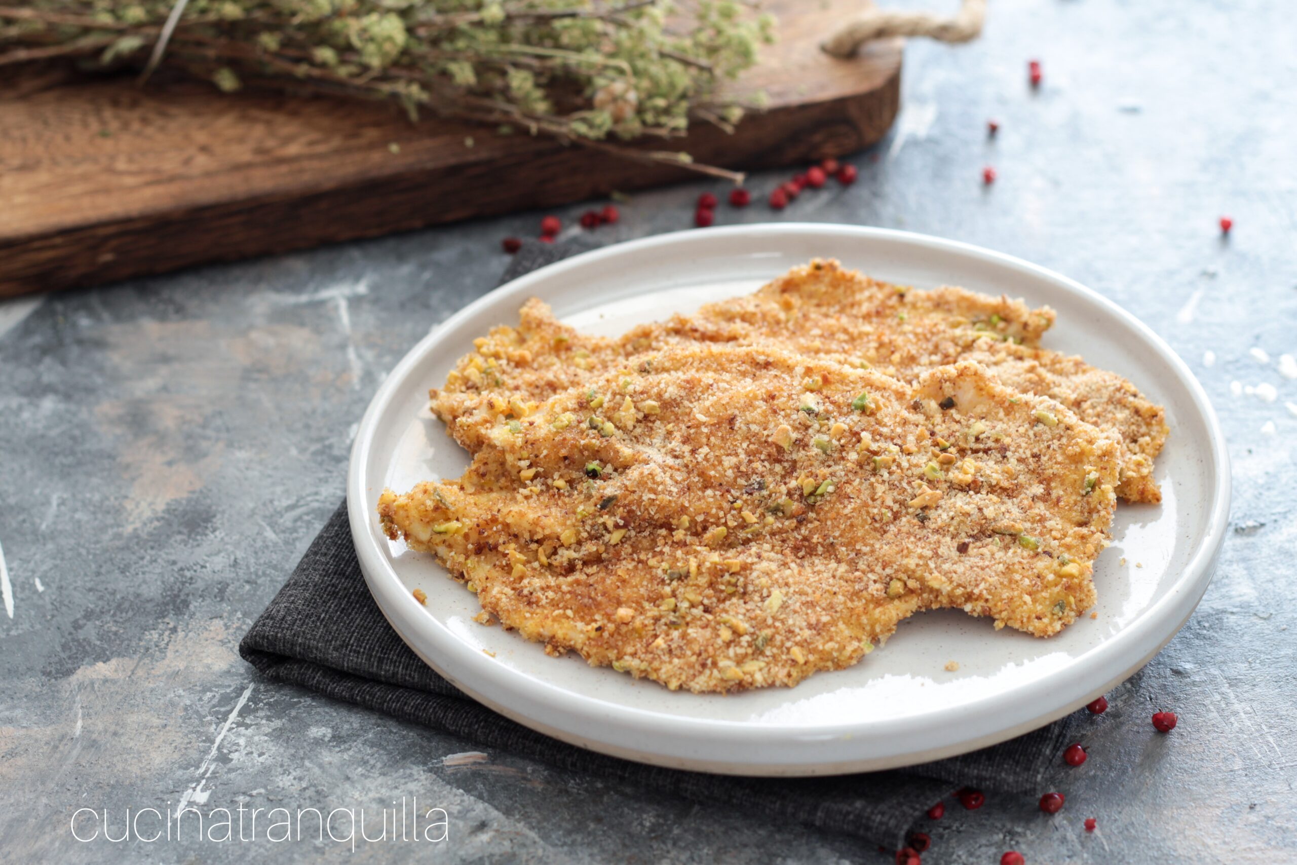 Cotolette di pollo con pistacchio