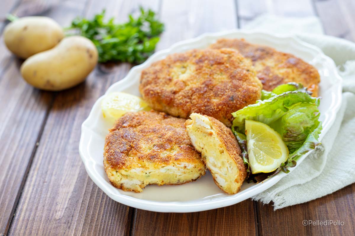 Cotolette di pollo e patate