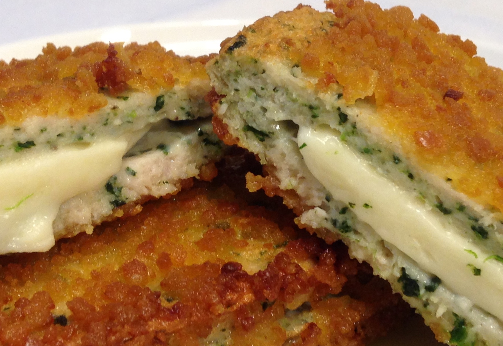 Cotolette di pollo e spinaci con cuore filante