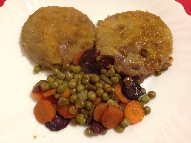 Cotolette di seitan con verdure