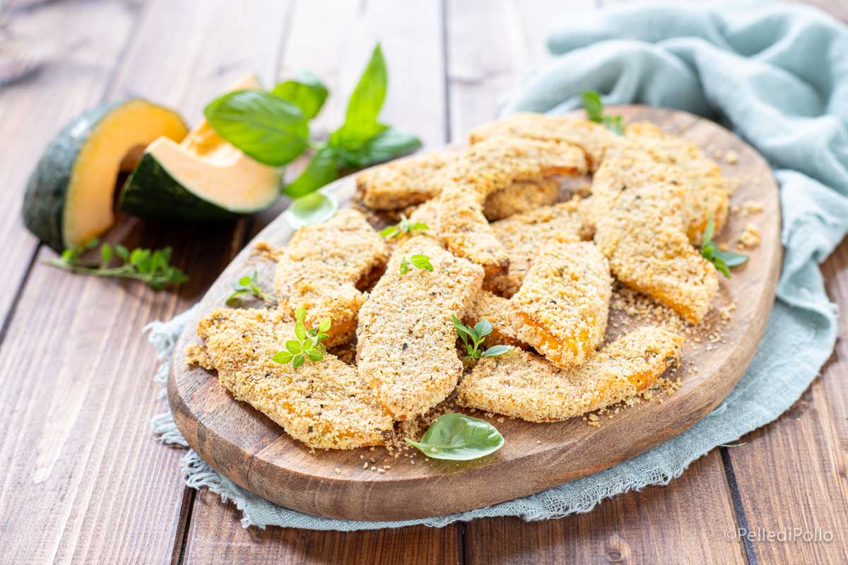 Cotolette di zucca al forno