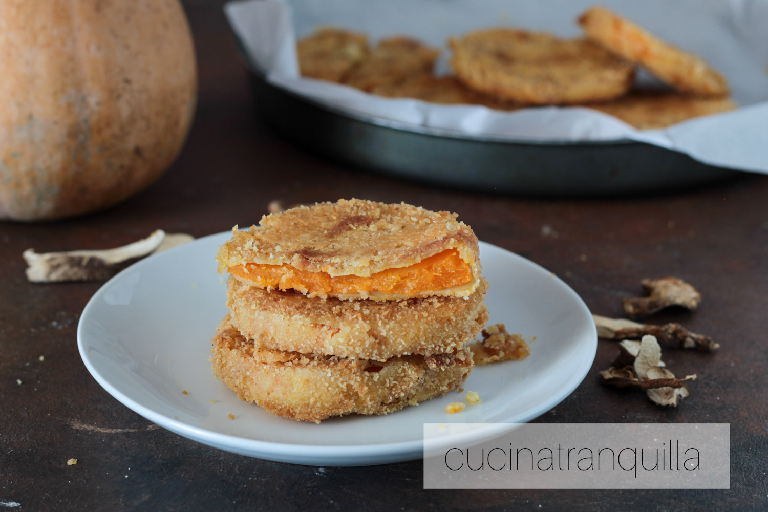Cotolette di zucca al forno