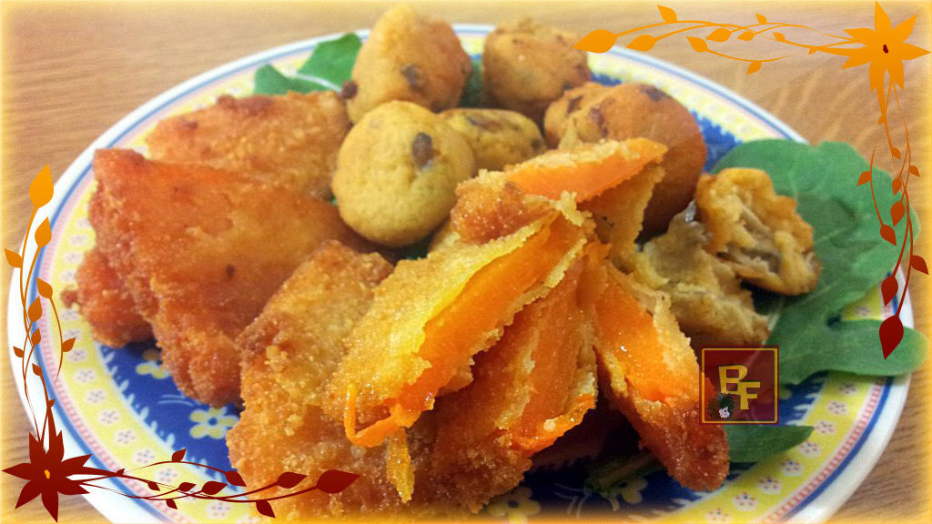 Cotolette di zucca e polpettine ai funghi