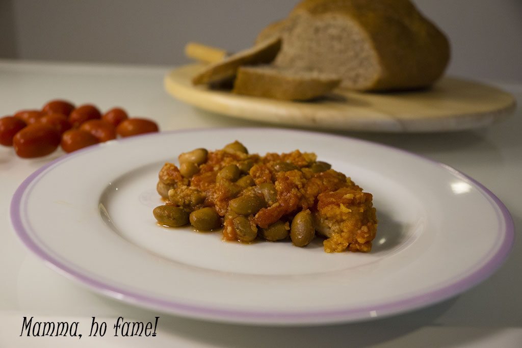 Cotolette in umido con fagioli